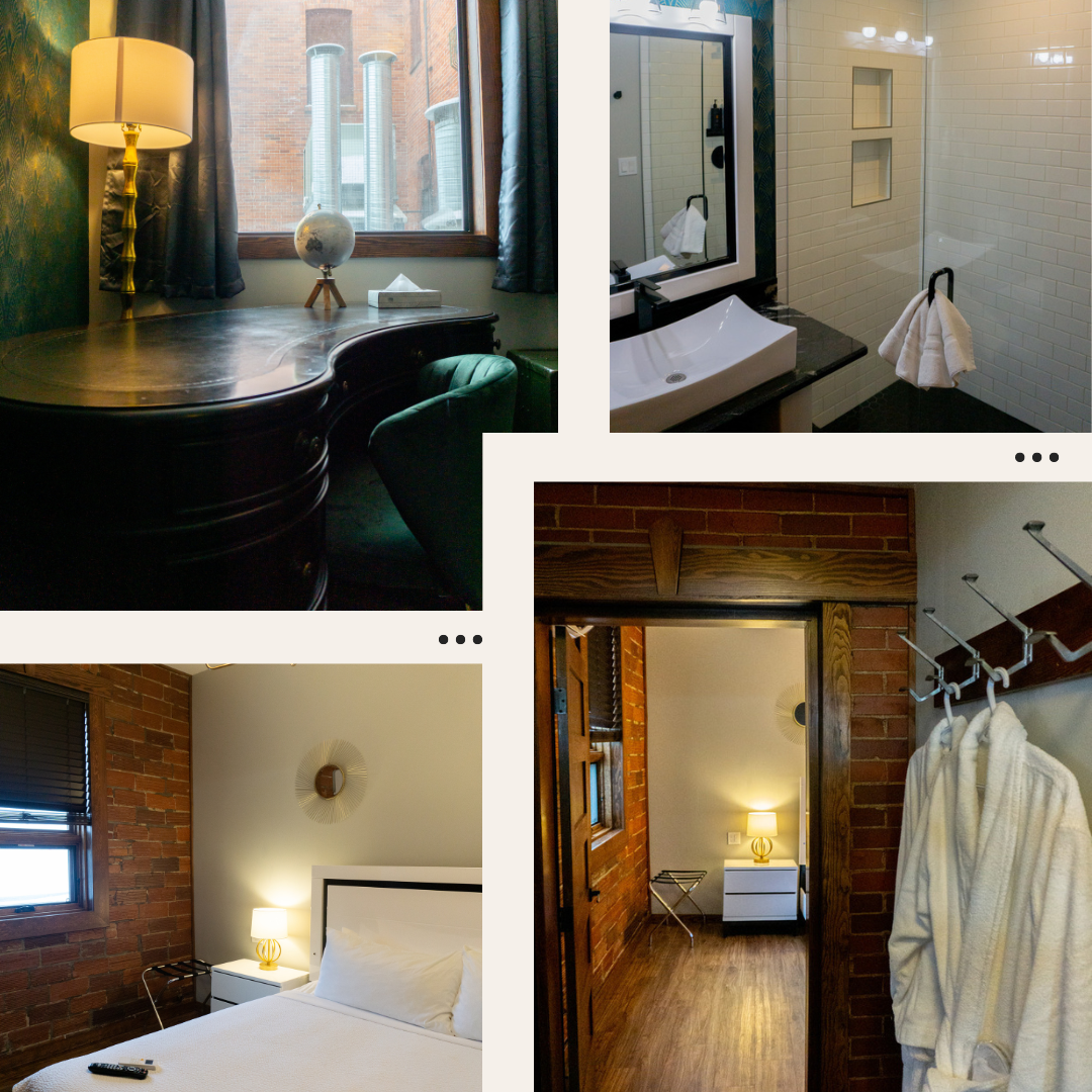 Pictures of the hotel rooms of the Baker Hotel